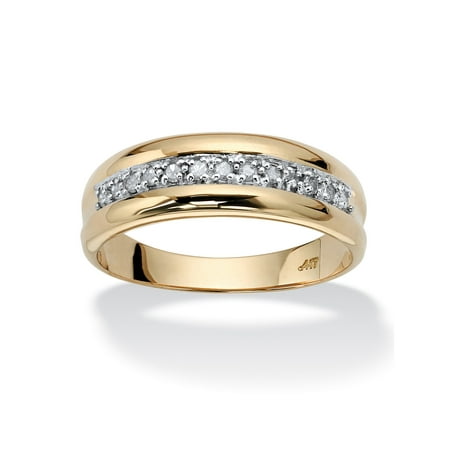 Men's 1/5 TCW Round Diamond Wedding Band in 10k Gold