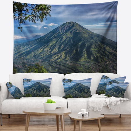 DESIGN ART Designart 'Merbabu Volcano in Java' Landscape Wall Tapestry