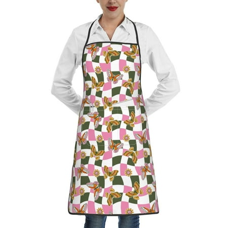 Gaeub Abstract Pink Plaid Butterfly Kitchen Cooking Aprons Adjustable Bib Apron Waterdrop and Oil Resistant Kitchen Chef Apron for Women Men
Gaeub Abstract Pink Plaid Butterfly Kitchen Cooking Aprons Adjustable Bib Apron Waterdrop and Oil Resistant Kitchen Chef Apron for Women Men
