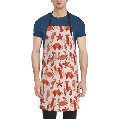 Qokaie Sea Creatures for Chef Apron for Men and Women Professional for Cooking With Pockets - Adjustable - Bib Aprons - Water & Oil Resistant
Qokaie Sea Creatures for Chef Apron for Men and Women Professional for Cooking With Pockets - Adjustable - Bib Aprons - Water & Oil Resistant