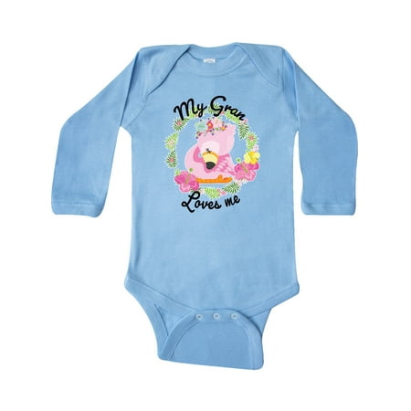 Inktastic Baby Flamingo My Gran Loves Me with Flower Wreath Gift Baby Boy or Baby Girl Long Sleeve Bodysuit
Inktastic Baby Flamingo My Gran Loves Me with Flower Wreath Gift Baby Boy or Baby Girl Long Sleeve Bodysuit