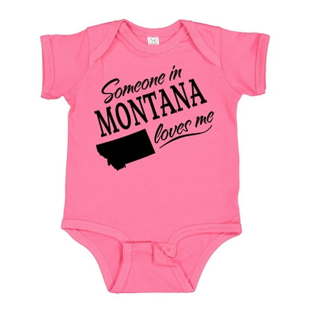 Inktastic Someone in Montana Loves Me Gift Baby Boy or Baby Girl Bodysuit