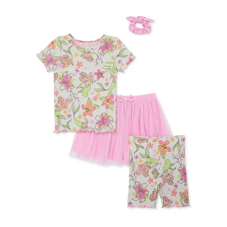 The Little Mermaid Baby and Toddler Girl Tee Shorts Skirt and Hair Scrunchy Set 4-Piece Sizes 12M-5T
The Little Mermaid Baby and Toddler Girl Tee Shorts Skirt and Hair Scrunchy Set 4-Piece Sizes 12M-5T