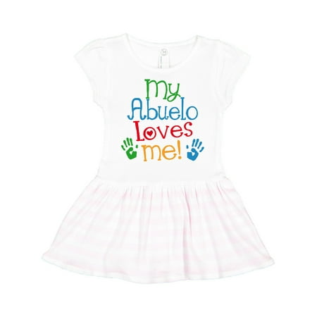 Inktastic My Abuelo Loves Me Outfit Gift Toddler Girl Dress 
Inktastic My Abuelo Loves Me Outfit Gift Toddler Girl Dress