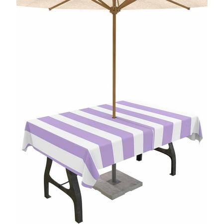 Purple Striped Outdoor Tablecloth with Umbrella Hole & Zipper Farmhouse Rectangle Tablecloth 60x84 Inch Modern Purple White Stripes Patio Table Cover Waterproof Table Cloth for Picnic/Party
Purple Striped Outdoor Tablecloth with Umbrella Hole & Zipper Farmhouse Rectangle Tablecloth 60x84 Inch Modern Purple White Stripes Patio Table Cover Waterproof Table Cloth for Picnic/Party
