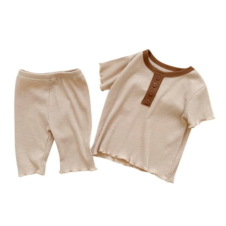 Infant Kids Toddler Newborn Baby Boys Girls Ribbed Patchwork Short Ruffled Sleeve T Shirt Blouse Tops Solid Shorts Pants Sleepwear Pajamas Outfit Set 2Pcs Clothes
Infant Kids Toddler Newborn Baby Boys Girls Ribbed Patchwork Short Ruffled Sleeve T Shirt Blouse Tops Solid Shorts Pants Sleepwear Pajamas Outfit Set 2Pcs Clothes