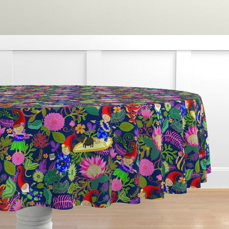 Cotton Sateen Tablecloth 70 Round - Hawaiian Garden Gnomes Tropical Floral Jungle Beach Botanical Holiday Hawaii Christmas Print Custom Table Linens by Spoonflower
Cotton Sateen Tablecloth 70 Round - Hawaiian Garden Gnomes Tropical Floral Jungle Beach Botanical Holiday Hawaii Christmas Print Custom Table Linens by Spoonflower