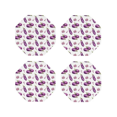Leather Coasters Set of 4 - Eggplant garlic Lightweight Non-Slip Drink Coasters for Desk Anti-Scalding Desk Cup Coasters for Office Table Decor Octagon
Leather Coasters Set of 4 - Eggplant garlic Lightweight Non-Slip Drink Coasters for Desk Anti-Scalding Desk Cup Coasters for Office Table Decor Octagon