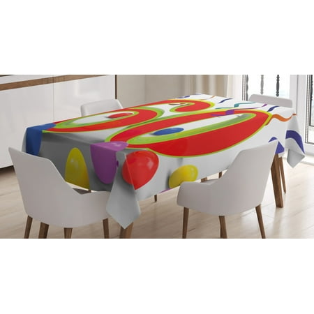 60th Birthday Decorations Tablecloth Party Confetti Swirls with Baloons and Green Orange 60 Number Rectangular Table Cover for Dining Room Kitchen 60 X 90 Inches Multicolor by Ambesonne
60th Birthday Decorations Tablecloth Party Confetti Swirls with Baloons and Green Orange 60 Number Rectangular Table Cover for Dining Room Kitchen 60 X 90 Inches Multicolor by Ambesonne