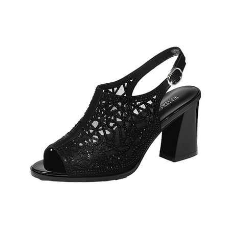 TUOBARR Heel Sandals for Women Women s High Heels Shoes Ladies Sandals Summer Non-Slip Causal Shoes Black
TUOBARR Heel Sandals for Women Women s High Heels Shoes Ladies Sandals Summer Non-Slip Causal Shoes Black