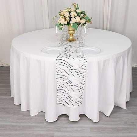 BalsaCircle 12x108 in White Black Mesh Wavy Embroidered Sequins Table Runner Party Events Reception Decorations Supplies
BalsaCircle 12x108 in White Black Mesh Wavy Embroidered Sequins Table Runner Party Events Reception Decorations Supplies