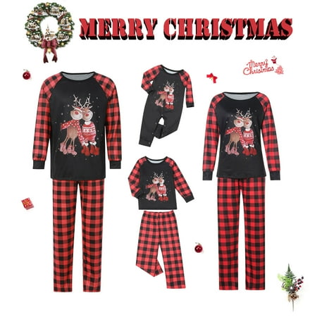 Christmas Family Matching Pajamas Set Deer Tops+Plaid Pants Xmas Holiday Loungewear Sleepwear Pjs Set for Adult Kids Baby
Christmas Family Matching Pajamas Set Deer Tops+Plaid Pants Xmas Holiday Loungewear Sleepwear Pjs Set for Adult Kids Baby