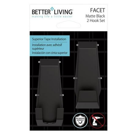 Better Living Product 6048219 3.38 x 1.25 x 1.5 in. Facet Matte Bath Hook Black
Better Living Product 6048219 3.38 x 1.25 x 1.5 in. Facet Matte Bath Hook Black