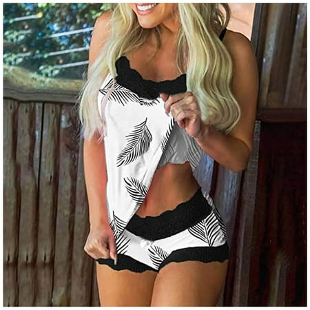 Simplmasygenix Women s Short Pants ClearanceWomens Sleeveless Pajama Set Cami And Shorts Print 2 Piece Pajamas Sexy Lingerie
Simplmasygenix Women s Short Pants ClearanceWomens Sleeveless Pajama Set Cami And Shorts Print 2 Piece Pajamas Sexy Lingerie