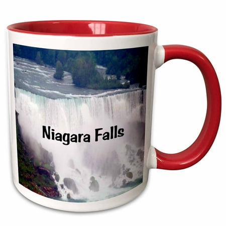 3dRose Niagara Falls - C - Two Tone Red Mug 11-ounce