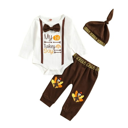 Fsqjgq Monogrammed Mommies Boys Girls Thanksgiving Day Long Sleeve Letter Cartoon Romper Bodysuits Pants Hat Outfits Baby Girl Clothes From Grandma Cotton Blend Brown 100
Fsqjgq Monogrammed Mommies Boys Girls Thanksgiving Day Long Sleeve Letter Cartoon Romper Bodysuits Pants Hat Outfits Baby Girl Clothes From Grandma Cotton Blend Brown 100