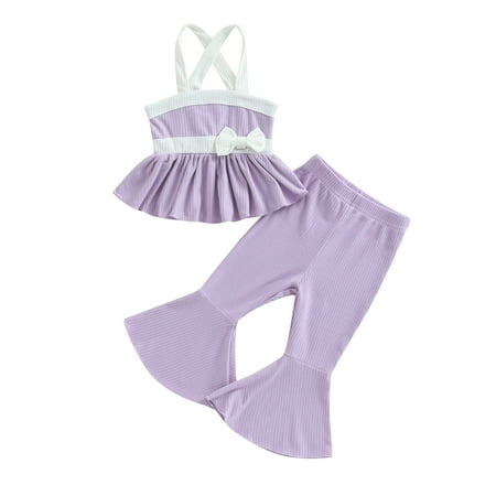 Arvbitana Toddler Girls 2PCS Pants Sets Sleeveless Bow Cami Tops Flared Pants Sets Summer Clothes
Arvbitana Toddler Girls 2PCS Pants Sets Sleeveless Bow Cami Tops Flared Pants Sets Summer Clothes