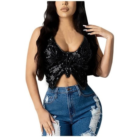 Vest Belly Top Sequin Costume Bra Outfits Dance Sparkly Tank Crop Women s Bandage Baggy
Vest Belly Top Sequin Costume Bra Outfits Dance Sparkly Tank Crop Women s Bandage Baggy
