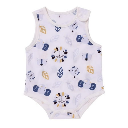 SUPERHOMUSE Summer Baby Sleeveless Print Jumpsuit Fashion Breathable Cotton Bodysuits 0-24M
SUPERHOMUSE Summer Baby Sleeveless Print Jumpsuit Fashion Breathable Cotton Bodysuits 0-24M