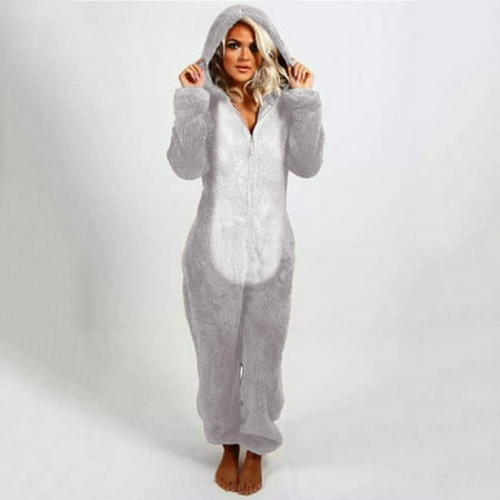 Hunpta Women Long Sleeve Hooded Jumpsuit Pajamas Casual Winter Warm Rompe Sleepwear
Hunpta Women Long Sleeve Hooded Jumpsuit Pajamas Casual Winter Warm Rompe Sleepwear
