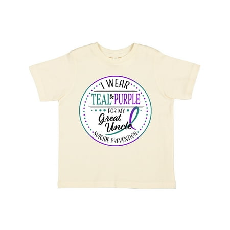 Inktastic Suicide Prevention- I Wear Teal and Purple for My Great Uncle Gift Toddler Boy or Toddler Girl T-Shirt
Inktastic Suicide Prevention- I Wear Teal and Purple for My Great Uncle Gift Toddler Boy or Toddler Girl T-Shirt