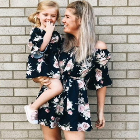 Mother and Daugther Off Shoulder Floral Printed Dresses Ruffles Short Sleeves Casual Dress Family Matching Clothes - Black Child Dress 100(5T-6T)
Mother and Daugther Off Shoulder Floral Printed Dresses Ruffles Short Sleeves Casual Dress Family Matching Clothes - Black Child Dress 100(5T-6T)