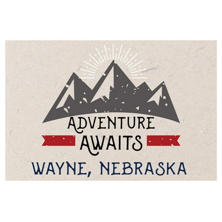 Wayne Nebraska Souvenir 2x3 Inch Fridge Magnet Adventure Awaits Design