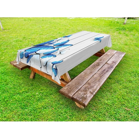Butterflies Outdoor Tablecloth Blue and White Butterflies on Wooden Background Timber Wall Rustic Life Decorative Washable Fabric Picnic Tablecloth 58 X 120 Inches Silver Blue White by Ambesonne
Butterflies Outdoor Tablecloth Blue and White Butterflies on Wooden Background Timber Wall Rustic Life Decorative Washable Fabric Picnic Tablecloth 58 X 120 Inches Silver Blue White by Ambesonne