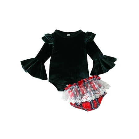 Lumento Infant Casual Home 2Pcs Outfit Suit Elastic Waist Long Sleeve Tops + Shorts Loose Flared Outfits Dark Green 90cm
Lumento Infant Casual Home 2Pcs Outfit Suit Elastic Waist Long Sleeve Tops + Shorts Loose Flared Outfits Dark Green 90cm