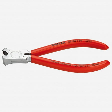 Knipex End Cutting Pliers 5-1/8in.L. Red 69 03 130