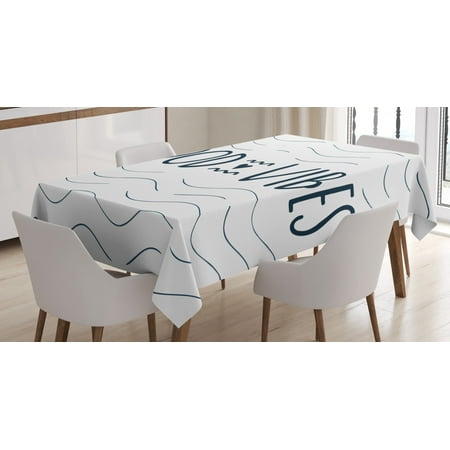 Good Vibes Tablecloth Abstract Sea Inspired Background Waves Modern Typography Cute Heart Shape Rectangular Table Cover for Dining Room Kitchen 60 X 90 Inches Dark Blue White by Ambesonne
Good Vibes Tablecloth Abstract Sea Inspired Background Waves Modern Typography Cute Heart Shape Rectangular Table Cover for Dining Room Kitchen 60 X 90 Inches Dark Blue White by Ambesonne