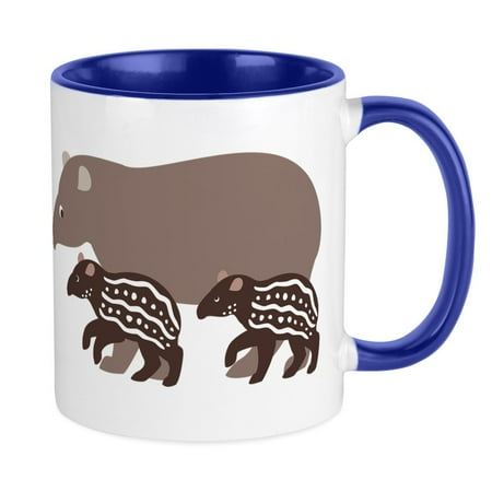 CafePress - Tapir Family A Mug - Ceramic Coffee Tea Novelty Mug Cup 11 oz