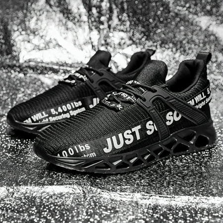 Women s Ribbed Knitted Sports Sneakers Non Slip Wear-resistant Outdoor Running Sneakers