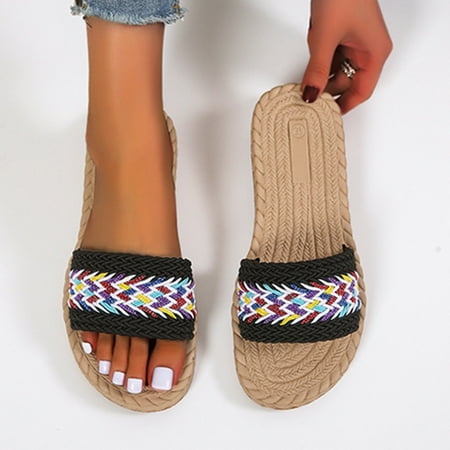 Fashion Womens Casual Shoes Breathable Flat Outdoor Leisure Slippers Note Please Buy One Or Two Sizes Larger
Fashion Womens Casual Shoes Breathable Flat Outdoor Leisure Slippers Note Please Buy One Or Two Sizes Larger