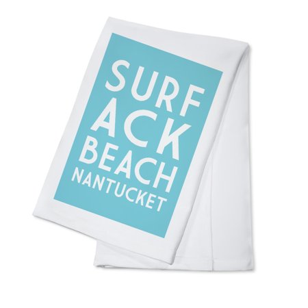 Nantucket, Massachusetts - Surf ACK Beach - Simply Said - Lantern Press Artwork (100% Cotton Kitchen Towel)