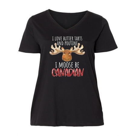 Inktastic I Love Butter Tarts and Poutine I Moose Be Canadian Pun Women s Plus Size V-Neck
Inktastic I Love Butter Tarts and Poutine I Moose Be Canadian Pun Women s Plus Size V-Neck