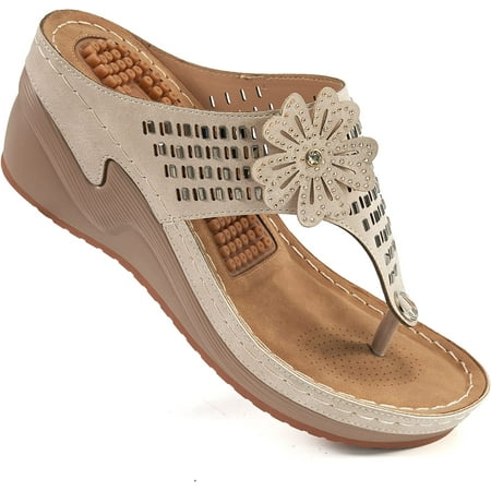 Wedge Sandals Women Flip Flops with Arch Support High Increased Flower Platform Sandals for Women Dressy Summer Wedge Shoes Cushion FootBed Comfort Flip Flops
Wedge Sandals Women Flip Flops with Arch Support High Increased Flower Platform Sandals for Women Dressy Summer Wedge Shoes Cushion FootBed Comfort Flip Flops