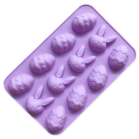 ZUARFY Easter Egg Moulds Easter Silicone Soap Molds Chocolate Candy Molds Soap Cooking Supplies DIY Mold for Jello Soap Fondant
