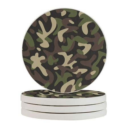 Circular Drink Coasters Set Camouflage Pattern Beautiful Home Decor Diatomite Heat-Resistant Diatomite Protect Table Countertop
Circular Drink Coasters Set Camouflage Pattern Beautiful Home Decor Diatomite Heat-Resistant Diatomite Protect Table Countertop