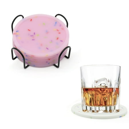 Drink Coasters Set of 6 with Holder Silicone Coasters Tabletop Protection for Any Table Type Wood Glass Stone Tables Dishwasher Safe Coasters for Drinks Fits Any Size of Drinking Glasses
Drink Coasters Set of 6 with Holder Silicone Coasters Tabletop Protection for Any Table Type Wood Glass Stone Tables Dishwasher Safe Coasters for Drinks Fits Any Size of Drinking Glasses