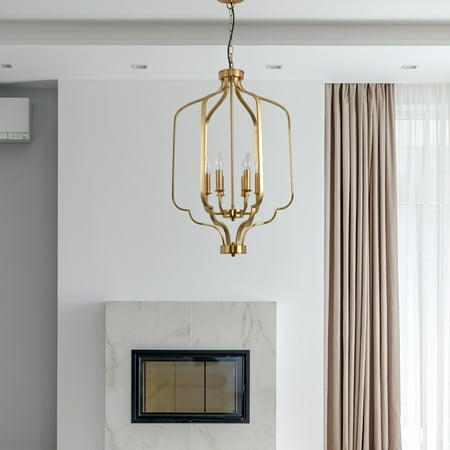Chandelier gilded iron chandelier electroplating 6 bulbs