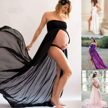 Pregnant Women Long Maxi Gown Photography Chiffon High Slit Maternity Dress Lady
Pregnant Women Long Maxi Gown Photography Chiffon High Slit Maternity Dress Lady
