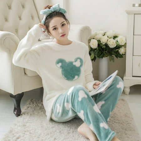 Ladies Pyjama Women Winter Flannel Pajama Set Fleece Pajamas Sleepwear Thick Warm Velvet Female Homewear Suit Cute Sweet Pijama
Ladies Pyjama Women Winter Flannel Pajama Set Fleece Pajamas Sleepwear Thick Warm Velvet Female Homewear Suit Cute Sweet Pijama
