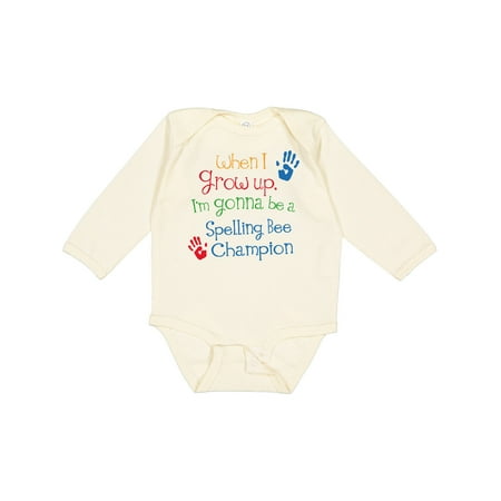 Inktastic Spelling Bee Champion Future Gift Baby Boy or Baby Girl Long Sleeve Bodysuit
Inktastic Spelling Bee Champion Future Gift Baby Boy or Baby Girl Long Sleeve Bodysuit