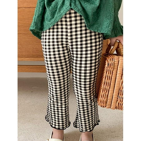 Topumt Baby Girl Pants Solid Bell Bottoms Jeans Flare Pant Leggings