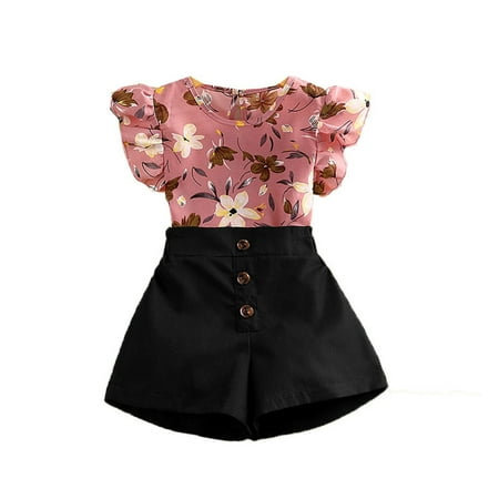 Little Toddler Girls Fly Sleeve Ruffles Flower Printed T-Shirt Tops Solid Color Shorts Baby Girl (Pink 3-7 Years) Kids Child Clothing Streetwear Dailywear Outwear
Little Toddler Girls Fly Sleeve Ruffles Flower Printed T-Shirt Tops Solid Color Shorts Baby Girl (Pink 3-7 Years) Kids Child Clothing Streetwear Dailywear Outwear