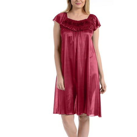 EZI Nightgowns for Women - Soft & Breathable Satin Night Gowns for Adult Women - Medium to Plus Size Womens Sleep Shirts - Knee-Length Nightgown
EZI Nightgowns for Women - Soft & Breathable Satin Night Gowns for Adult Women - Medium to Plus Size Womens Sleep Shirts - Knee-Length Nightgown