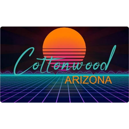Cottonwood Arizona 4 X 2.25-Inch Fridge Magnet Retro Neon Design