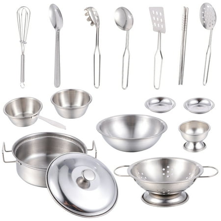 1 Set/16 Pcs Stainless Steel Kitchenware Pot Spoon Chopstick Cooking Kitchen Cosplay Cook Supplies for Children Kids Home DIY Cr
1 Set/16 Pcs Stainless Steel Kitchenware Pot Spoon Chopstick Cooking Kitchen Cosplay Cook Supplies for Children Kids Home DIY Cr
