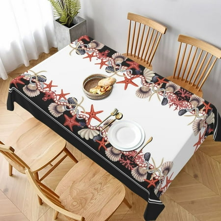 Table Cloth Rectangle Table Starfishes Shells Tablecloth 60 x 90 Inch Wrinkle Resistant Decorative Fabric Table Cover for Dining Party Indoor Outdoor
Table Cloth Rectangle Table Starfishes Shells Tablecloth 60 x 90 Inch Wrinkle Resistant Decorative Fabric Table Cover for Dining Party Indoor Outdoor